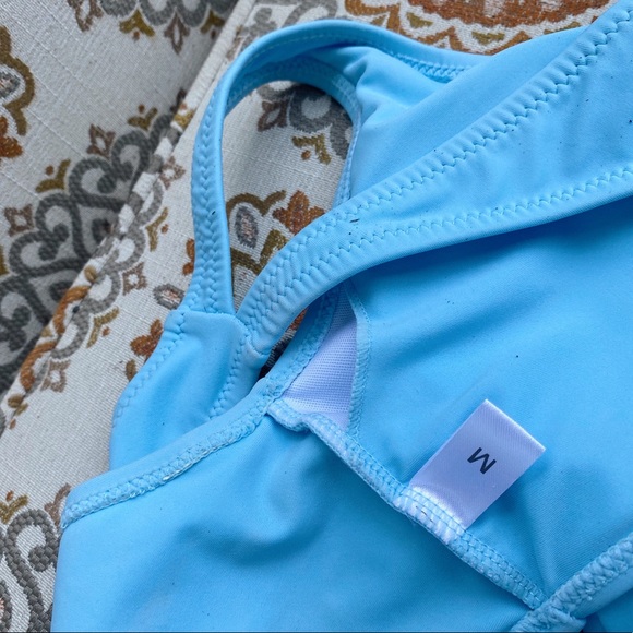 Blue One-Shoulder Bikini Set / Size Medium - Picture 3 of 4